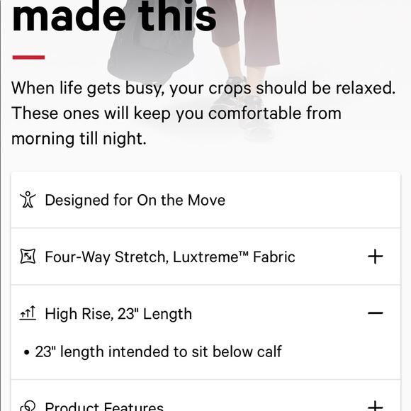 Lululemon keep moving crop new size 6 without tag - Picture 8 of 11